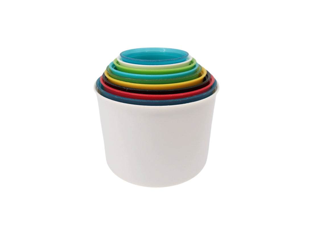 Set de dix gobelets empilables