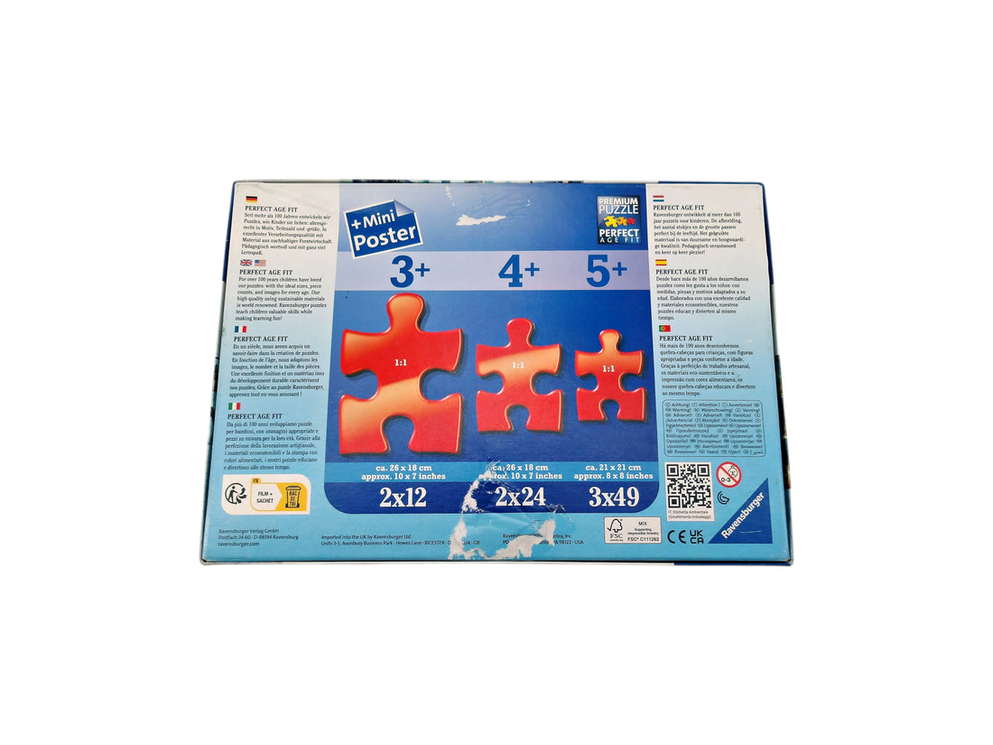 Puzzle - Jurassic World - 3 x 49 pièces- Édition 2022