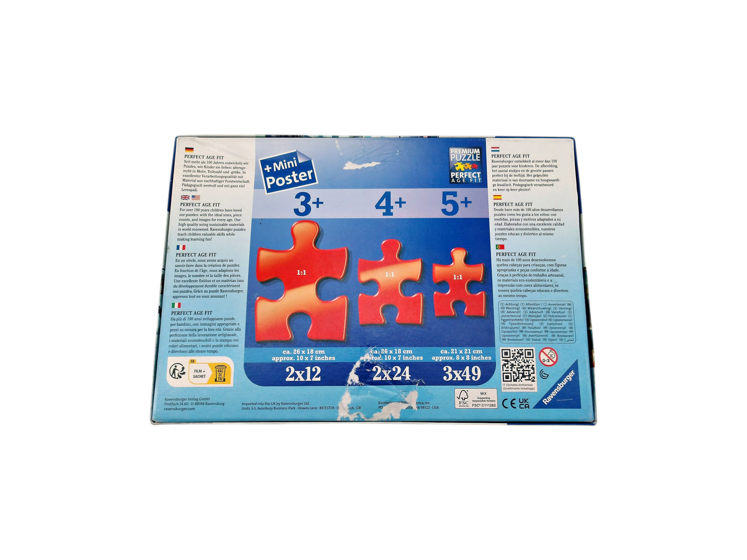 Puzzle - Jurassic World - 3 x 49 pièces- Édition 2022