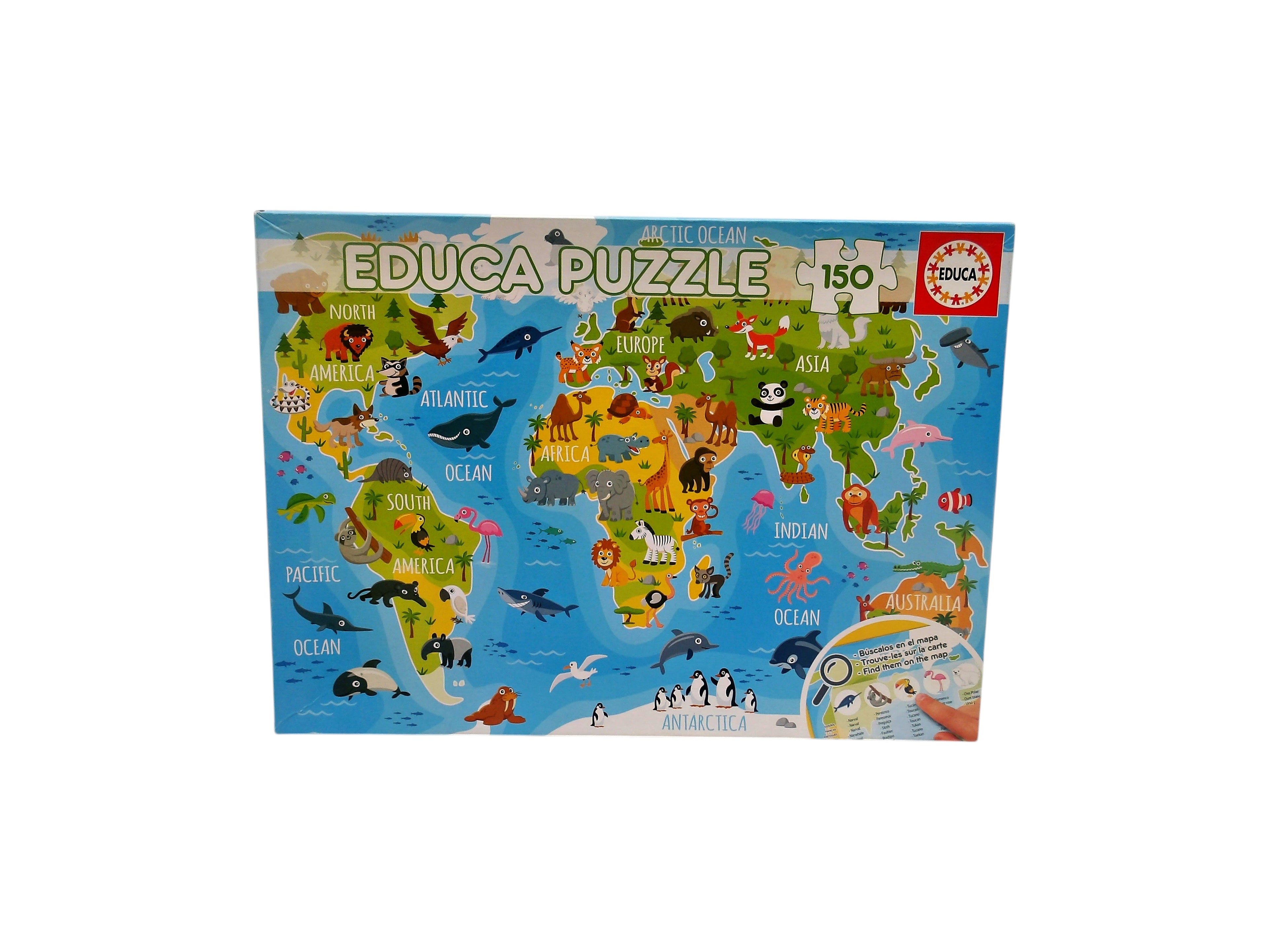 Puzzle - Mappemonde - 150 pièces