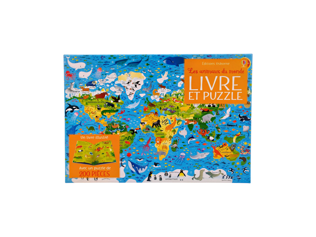 Livre puzzle - Les animaux du monde - 200 pièces- Édition 2019