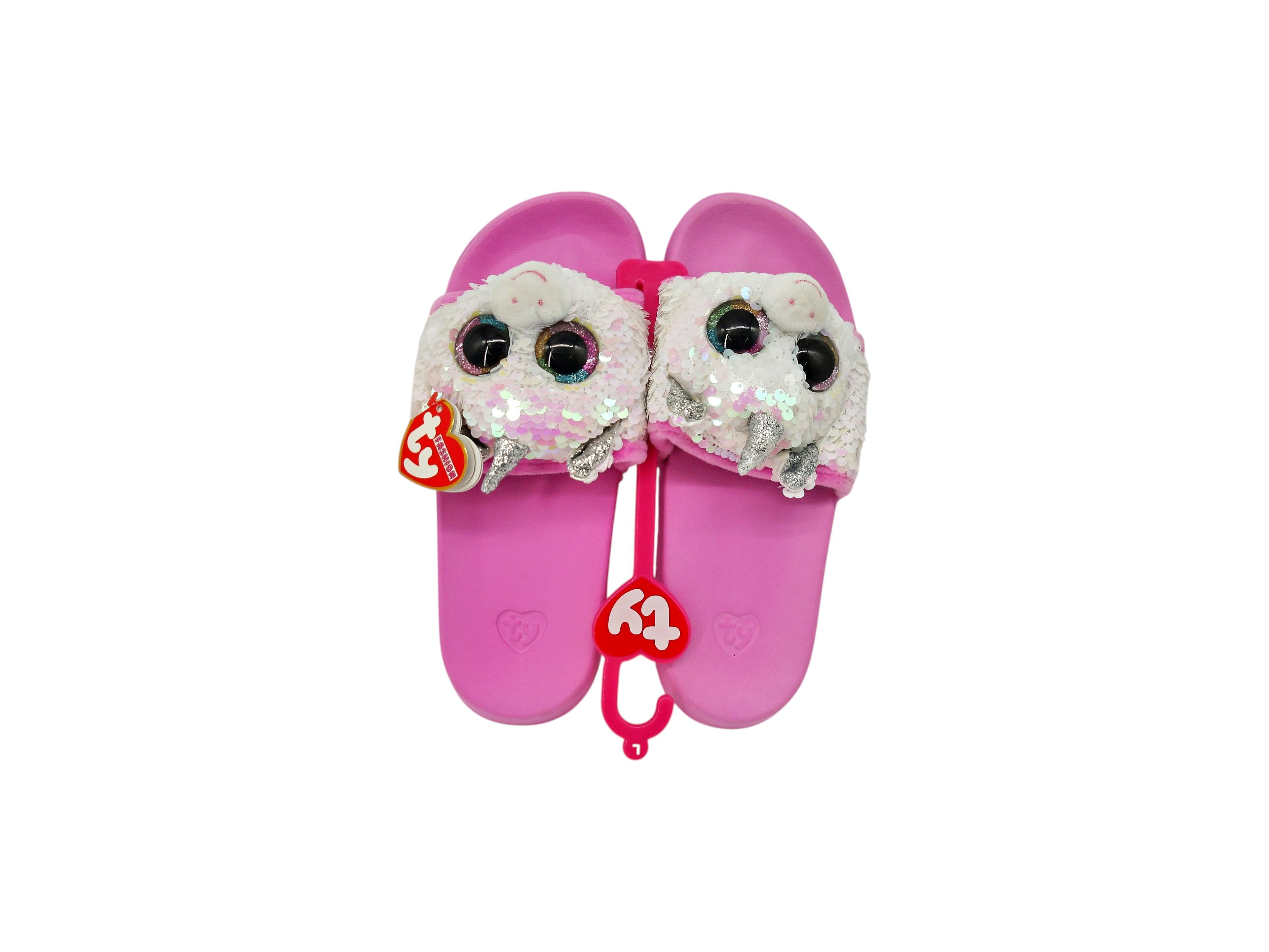 Claquettes - Peluche à sequins Diamond la licorne