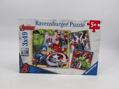 Puzzle - Les puissants Avengers - 3x49 pièces- Édition 2018