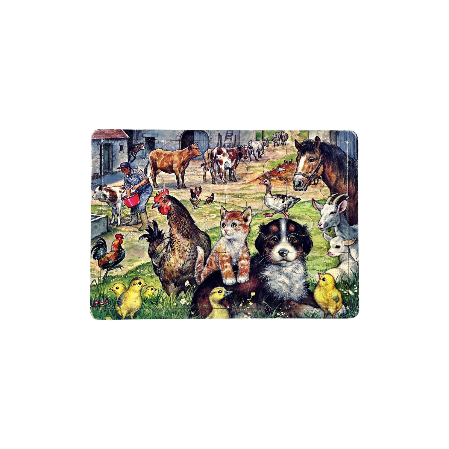 Puzzle cadre - Animaux de la ferme - 12 pièces