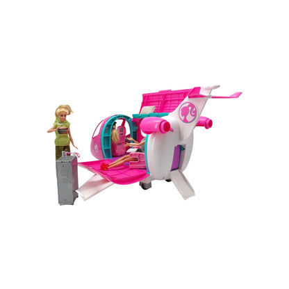 Mon avion de rêve et ses 3 Barbie