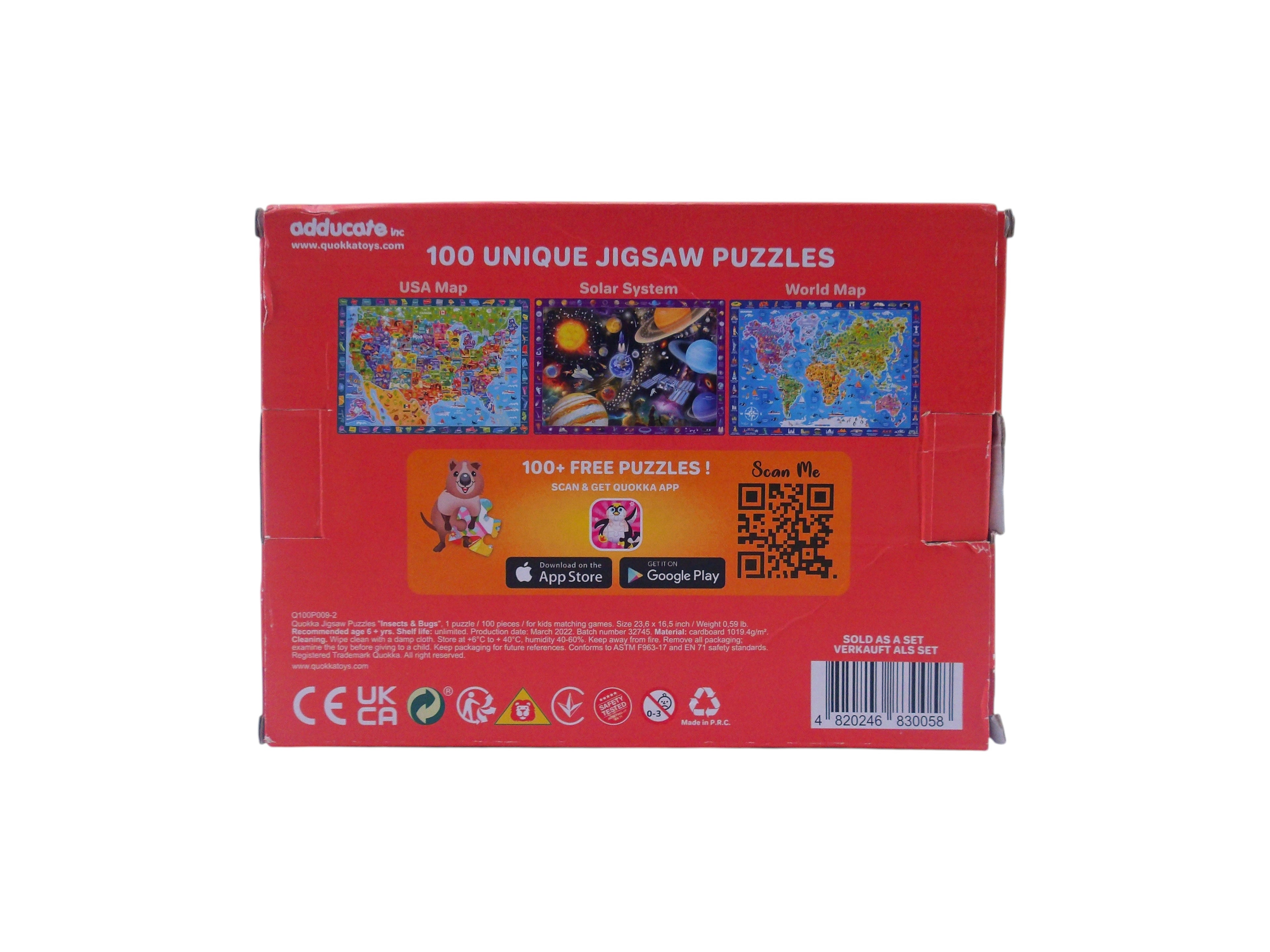Puzzle - Insects &amp; bugs - 100 Pièces 