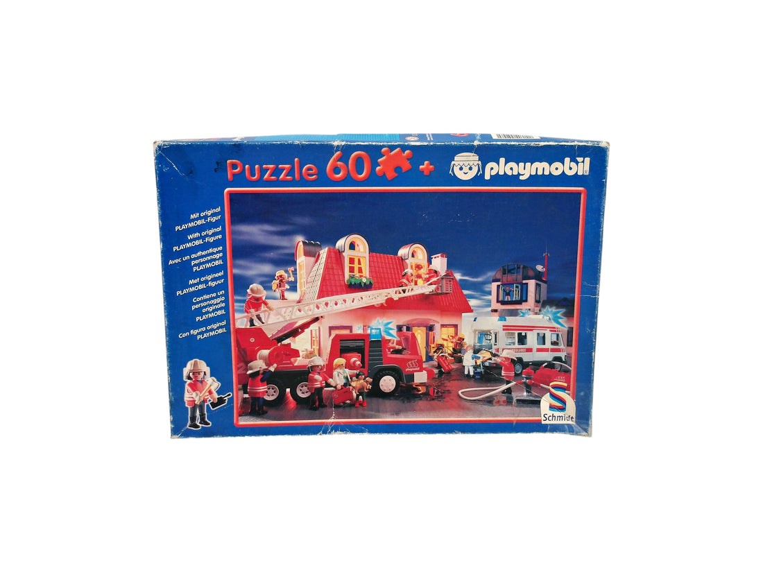 Puzzle - Playmobil pompiers - 60 pièces- Édition 2002
