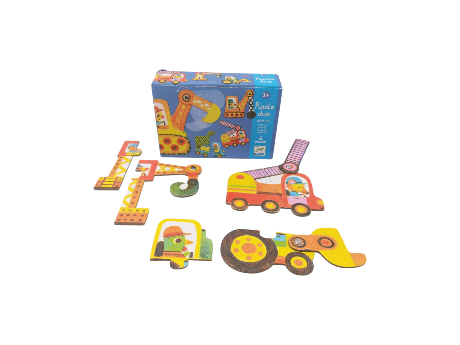 Puzzle Duo - Articulo véhicules -  6 puzzles
