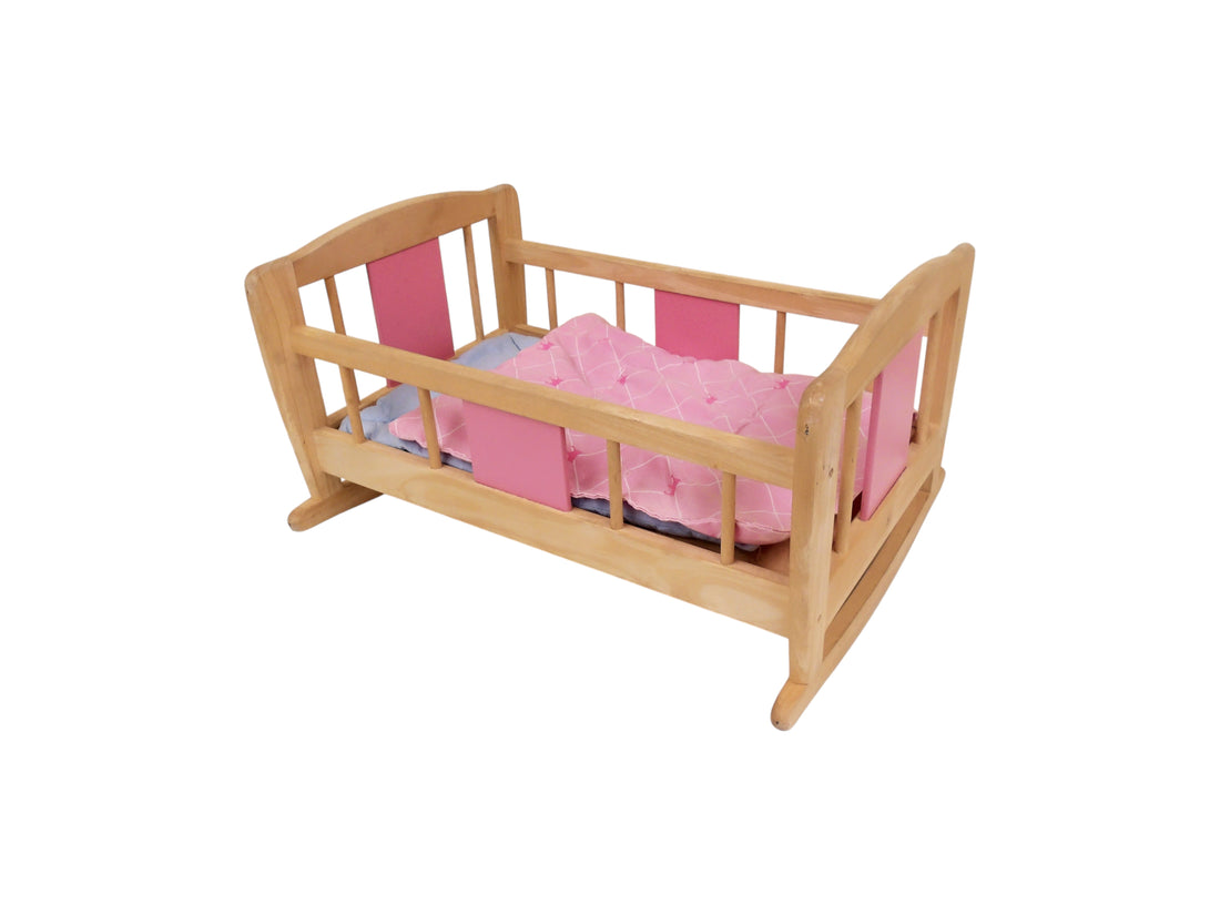 Lit à bascule en bois