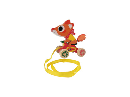 Renard à tirer en bois - Scouic
