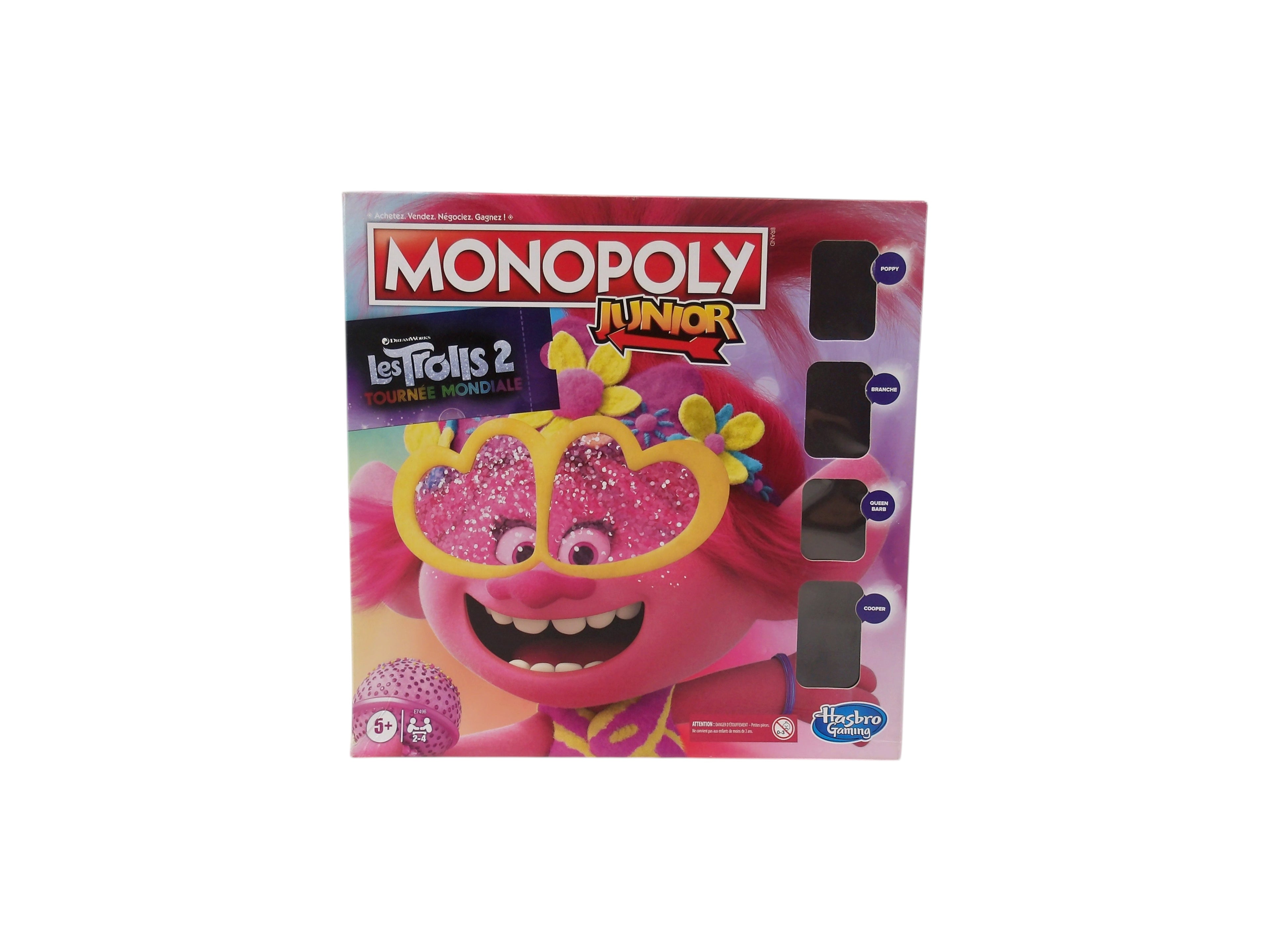 Monopoly junior - Les Trolls 2 - Tournée mondiale- Édition 2019