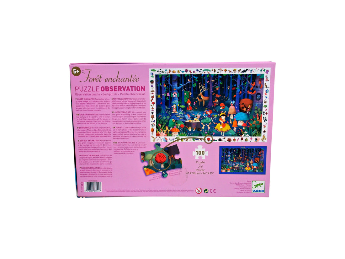 Puzzle Observation - 100 pièces -Forêt enchantée 