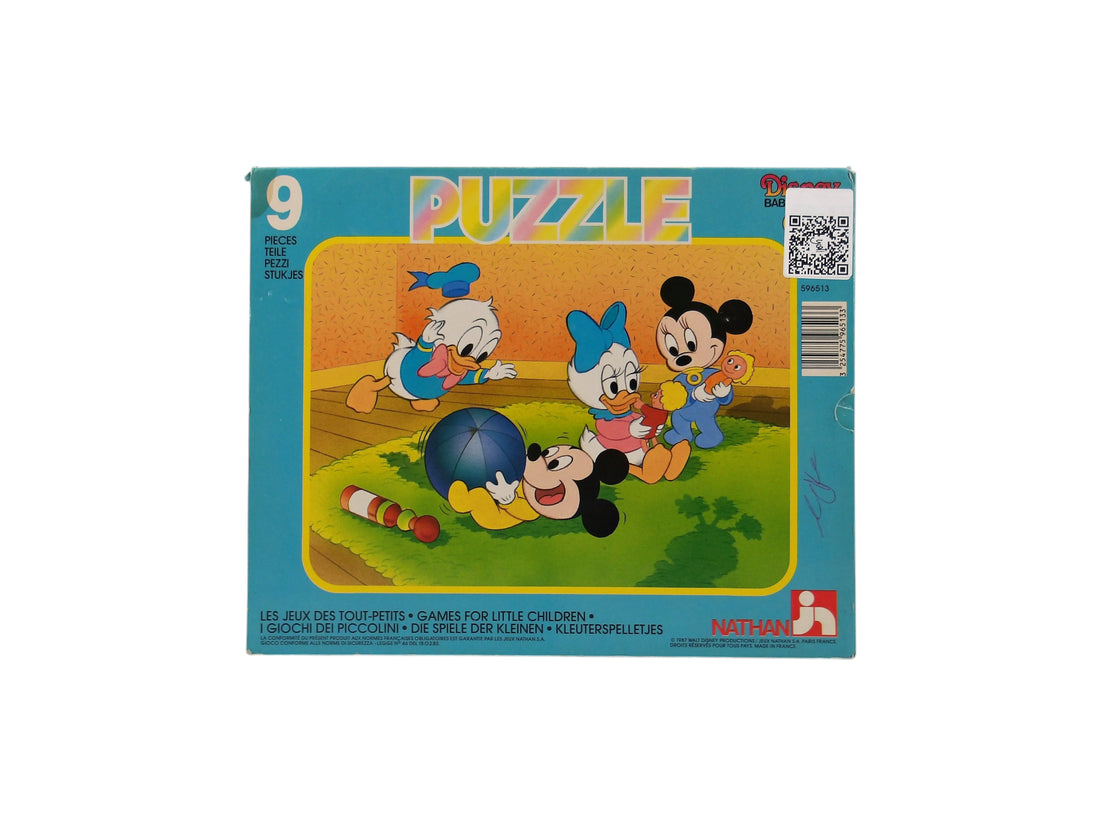 Puzzle Disney Babies - Les Jeux des Tout-Petits - 9 pièces- Édition 1987