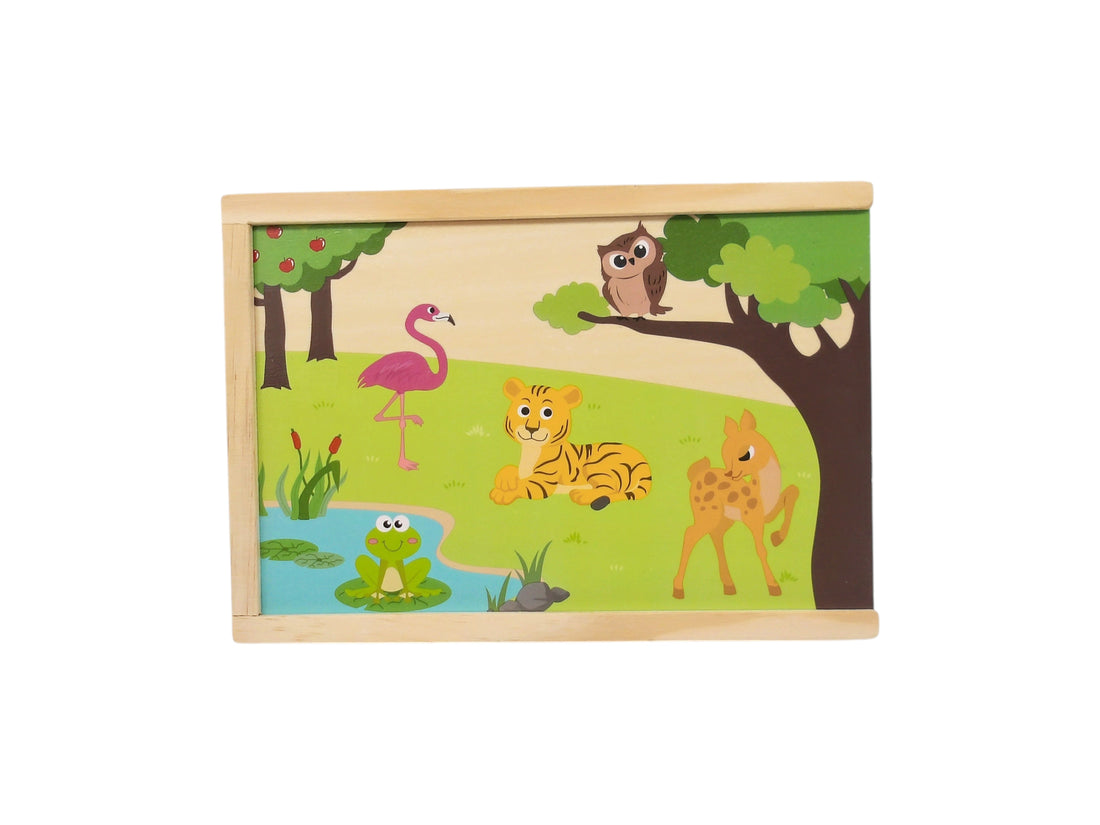 Dominos - Animaux en bois 