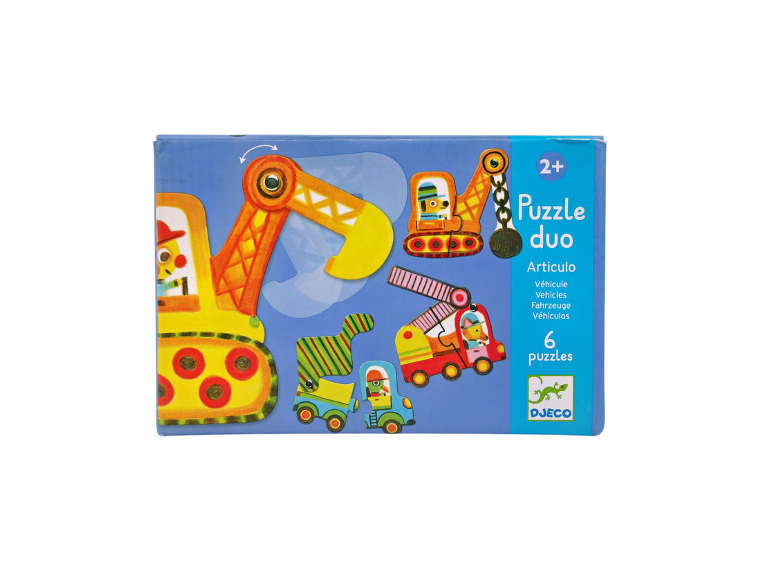 Puzzle Duo - Articulo véhicules -  6 puzzles