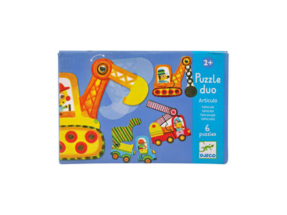 Puzzle Duo - Articulo véhicules -  6 puzzles