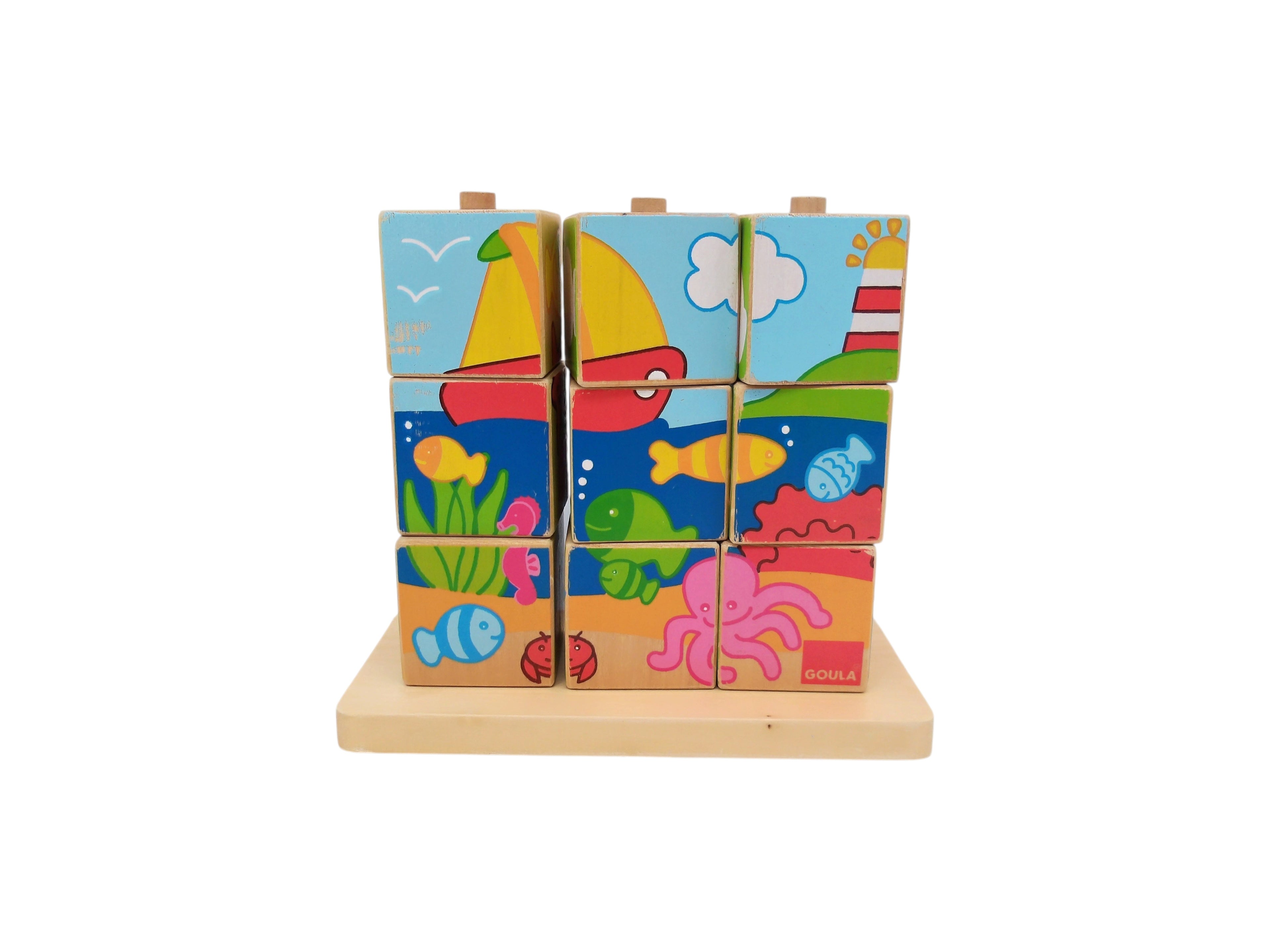 Puzzle cube en bois 