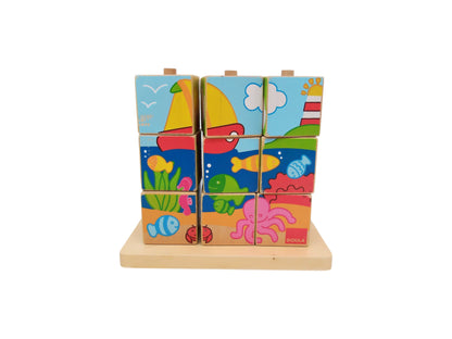 Puzzle cube en bois 