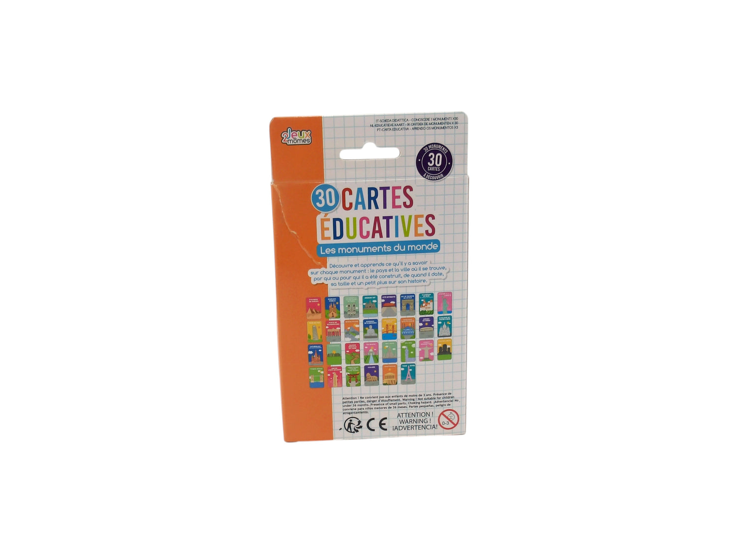Cartes éducatives - Les monuments du Monde