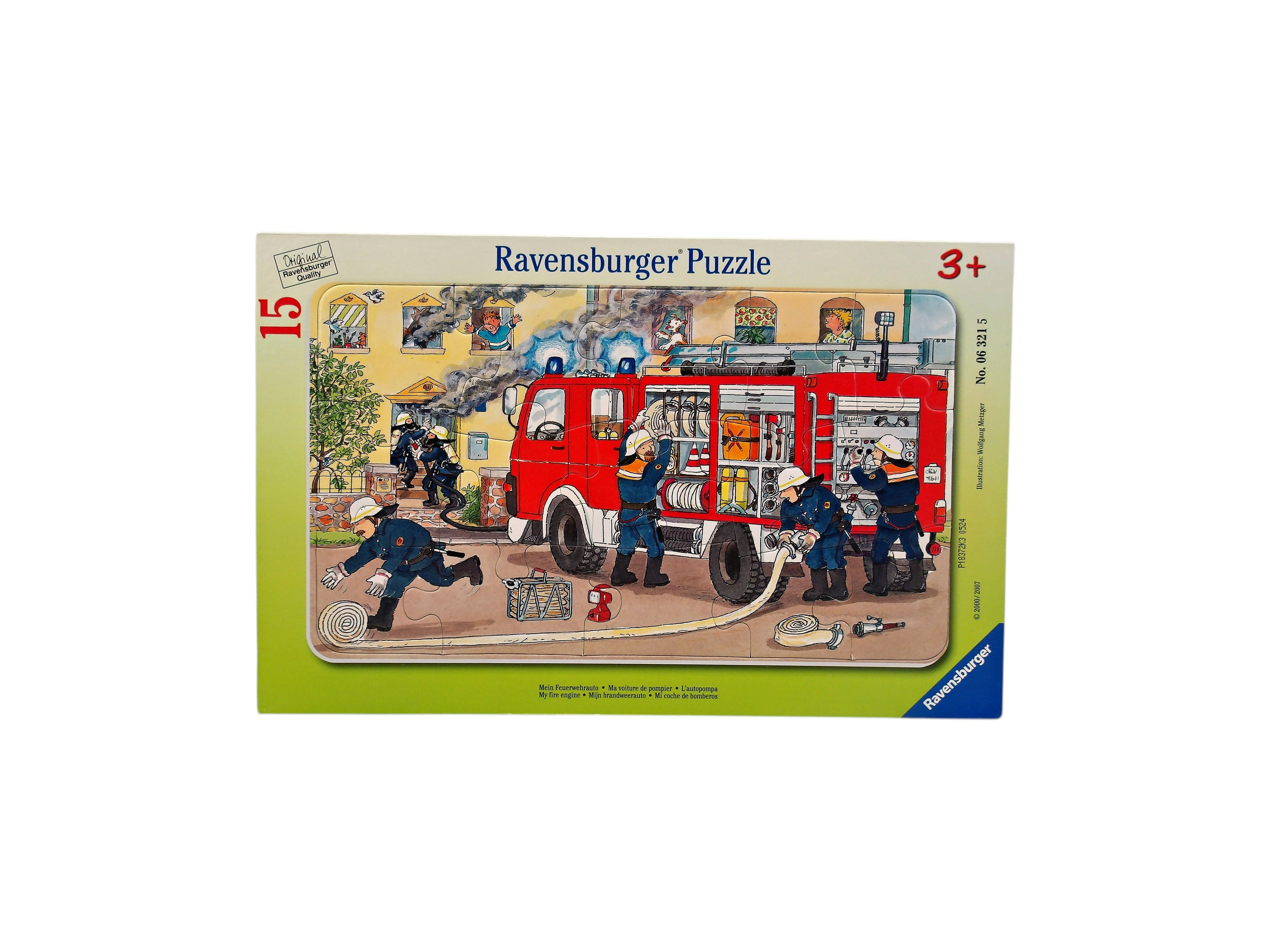 Puzzle - ma voiture de pompier - 15 pièces