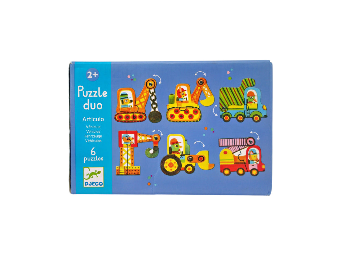 Puzzle Duo - Articulo véhicules -  6 puzzles