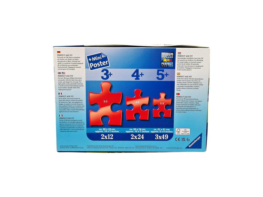 Puzzle - Animaux zoo - 2 x 12 pièces