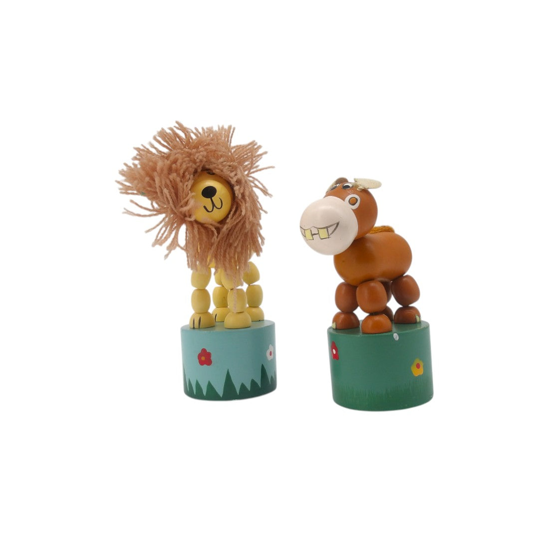 Figurines animaux à articuler - Lion et cheval