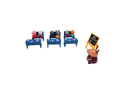 Figurines - Peppa Pig en classe - x7