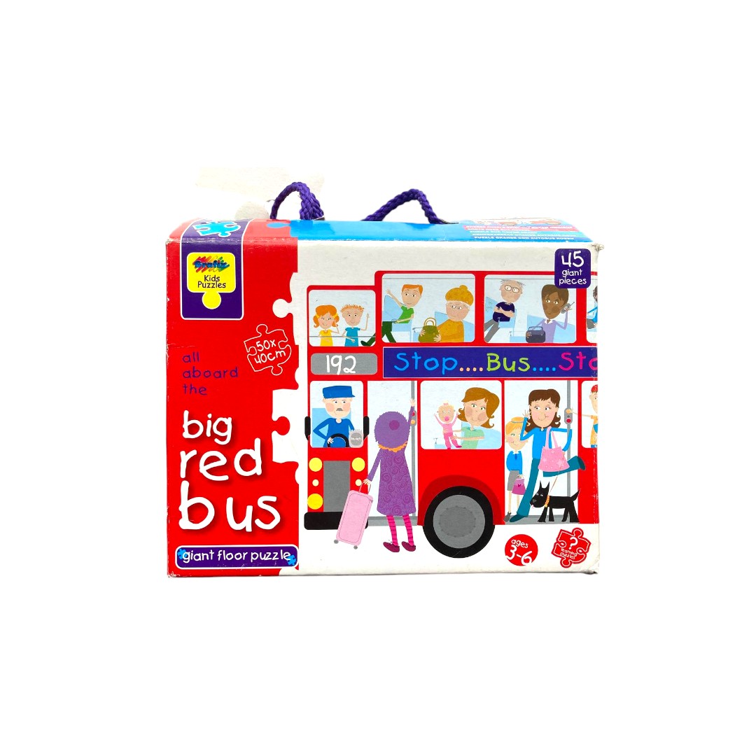 Puzzle - Big red bus - 50 pièces