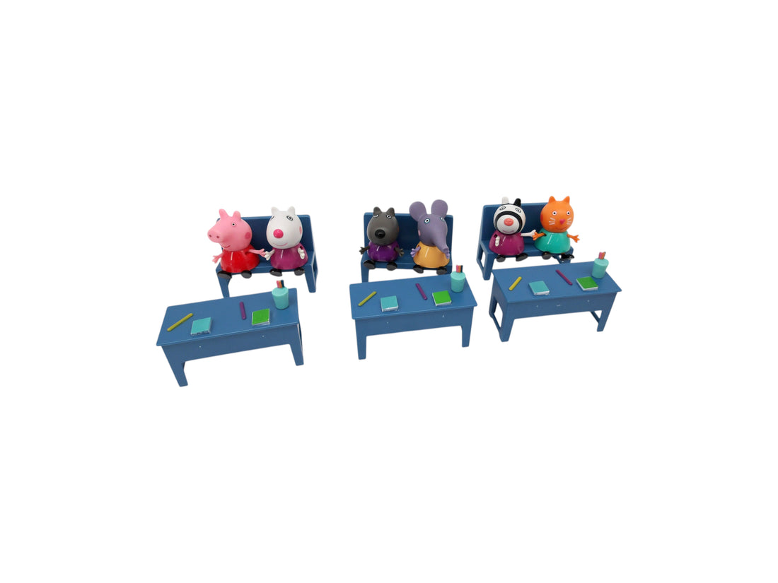 Figurines - Peppa Pig en classe - x7