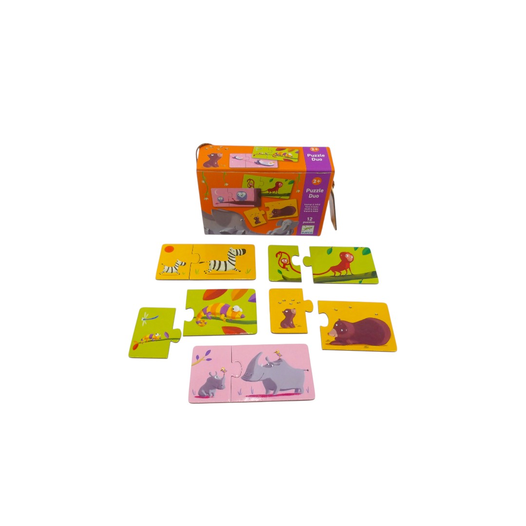 Puzzle duo - Maman et bébé - 12 Pièces