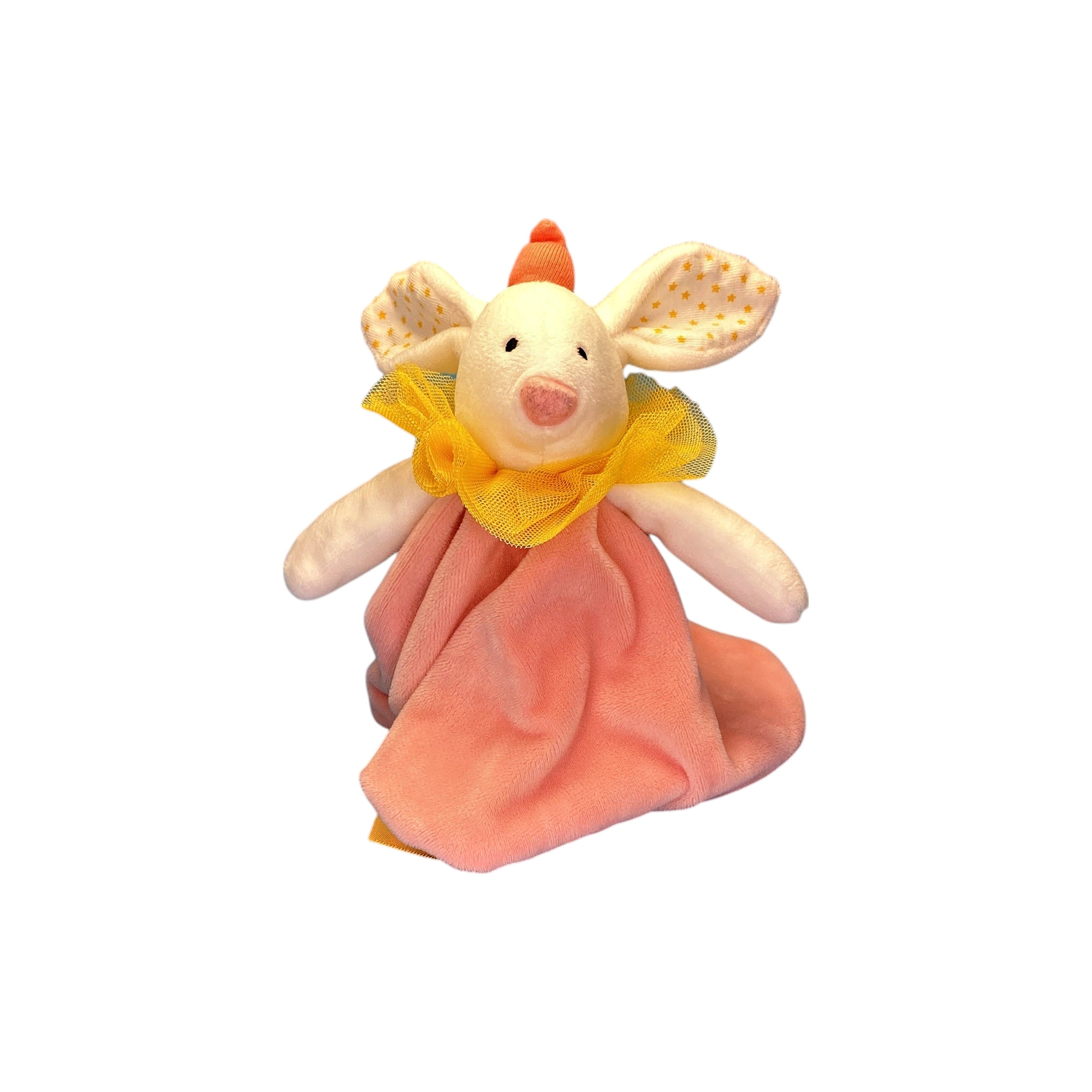 Doudou plat - Lapin rose