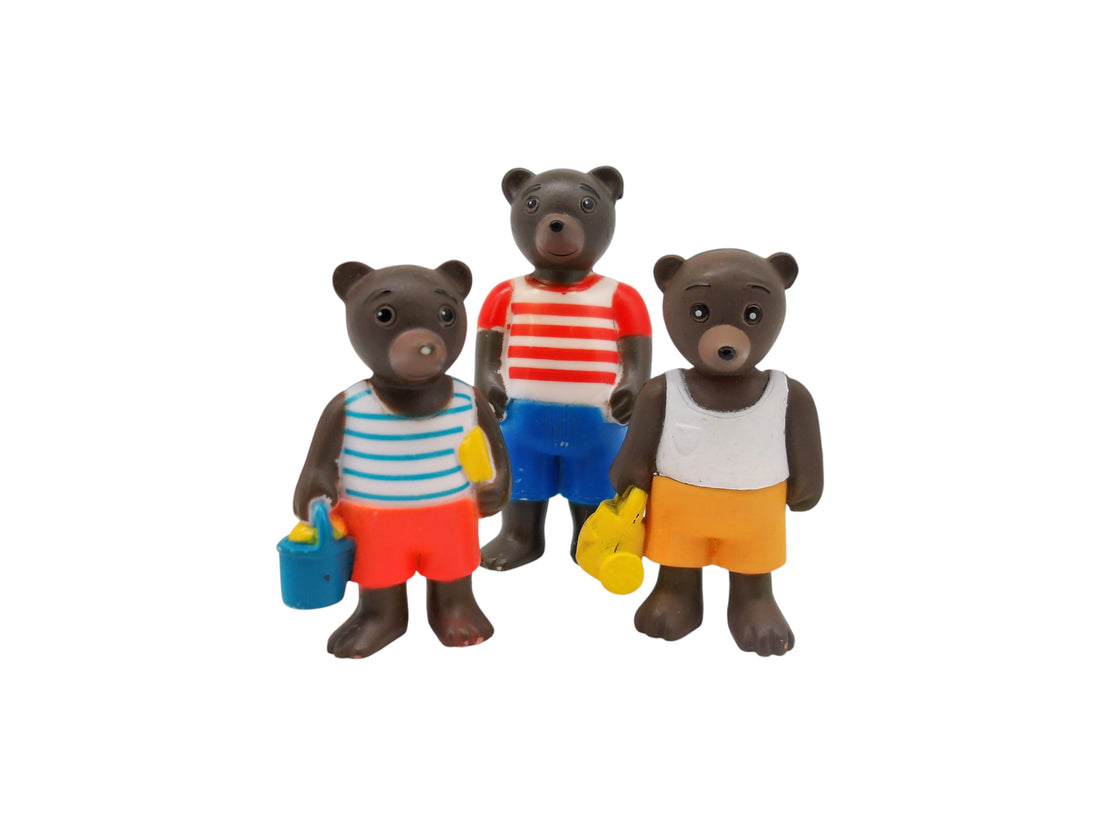 Figurines - Famille Petit Ours Brun - x3