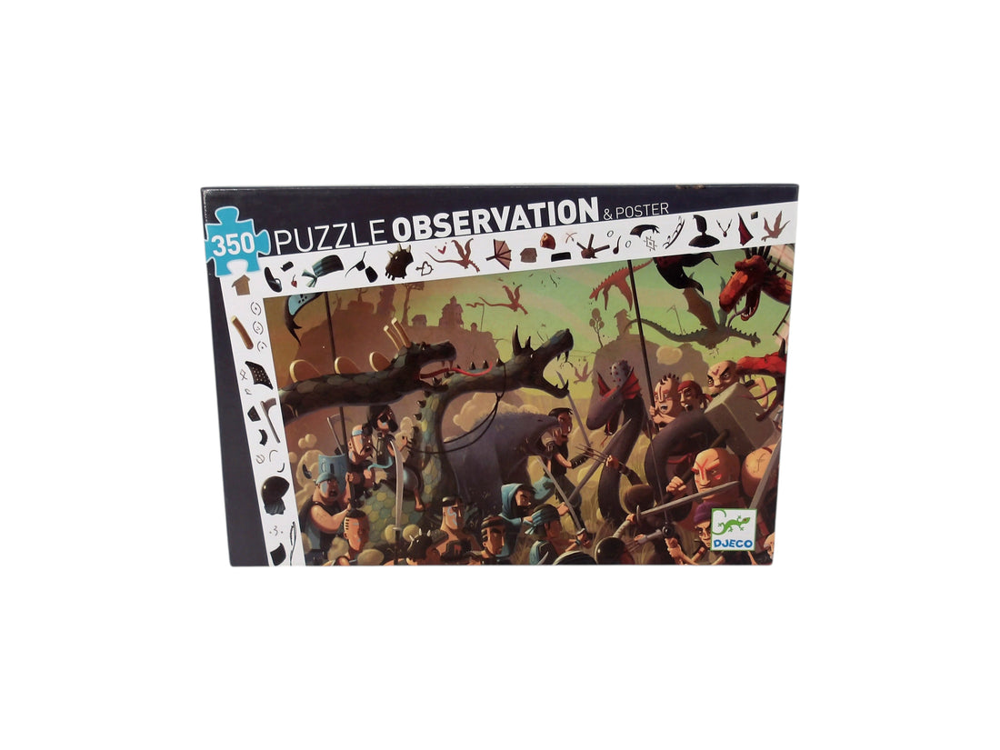 Puzzle observation - Bataille de dragons - 350 pièces