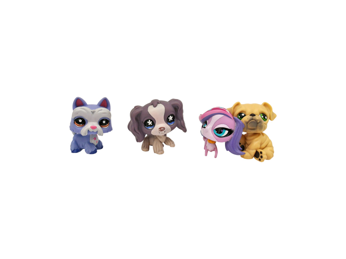 Figurines - Chiens - Little Pet Shop - x4