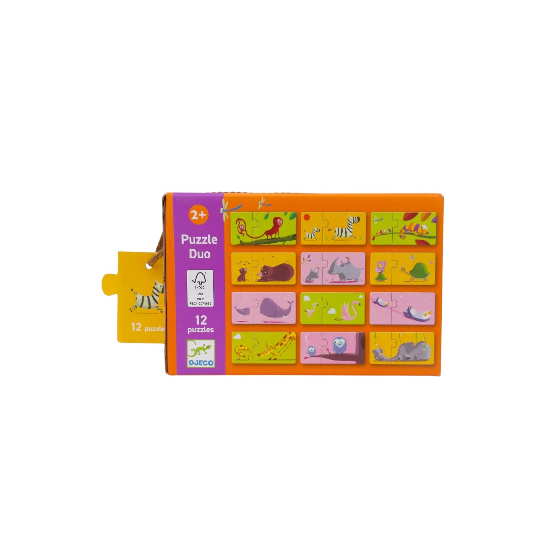 Puzzle duo - Maman et bébé - 12 Pièces