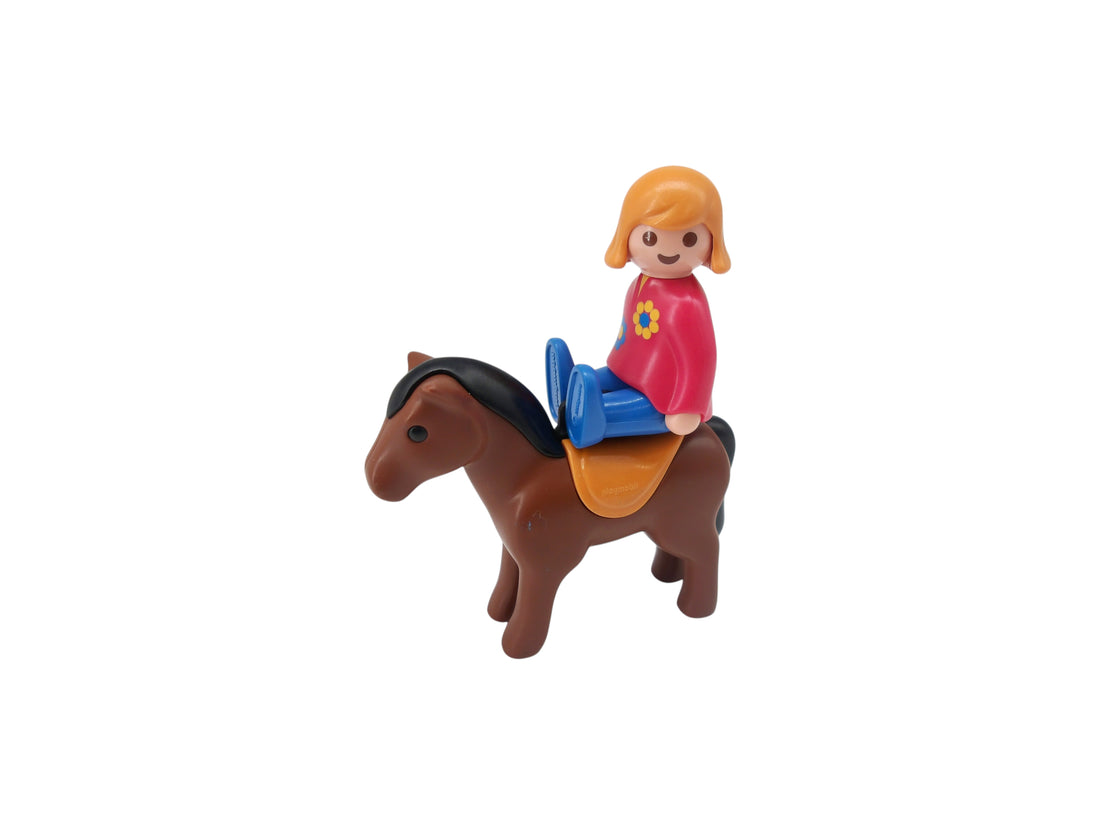  Playmobil 1.2.3 - Cheval et cavalier