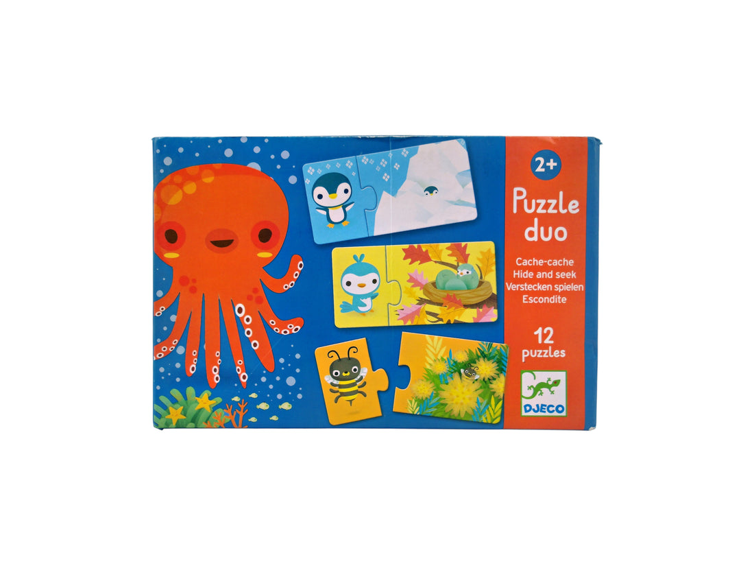 Puzzle Duo - Cache-cache 12 x 2 pièces