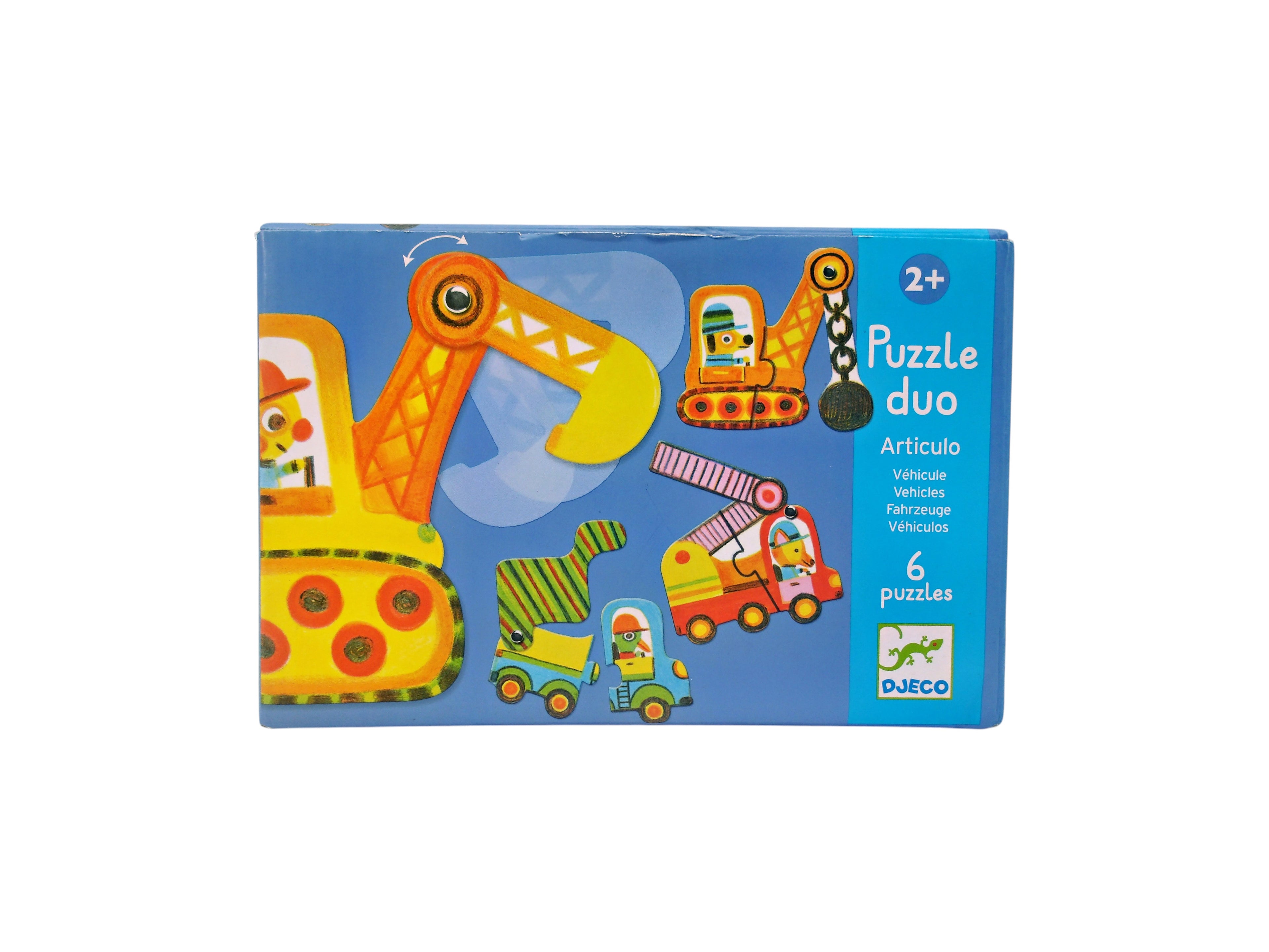 Puzzle Duo - Articulo véhicules -  6 puzzles