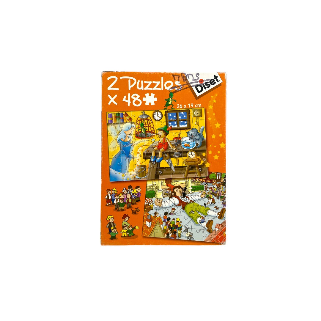 Puzzle - Gulliver &amp; Pinocchio - 2x48 pièces- Édition 2005