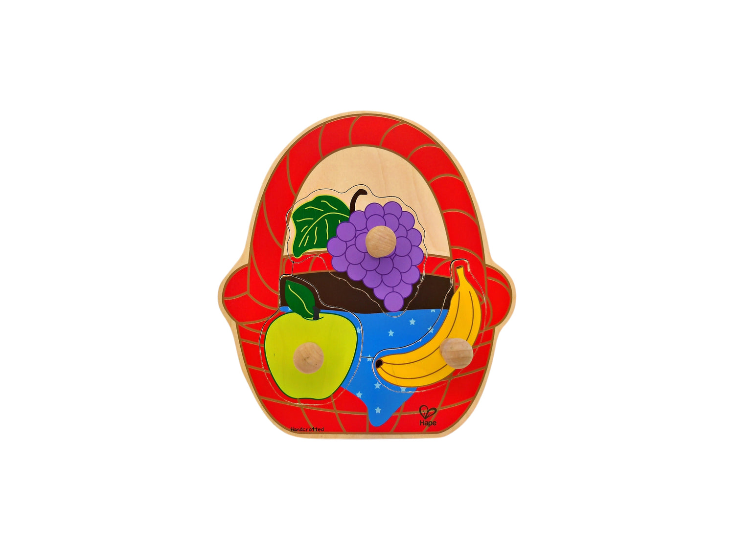 Puzzle bois - Panier de fruits - 3 pièces