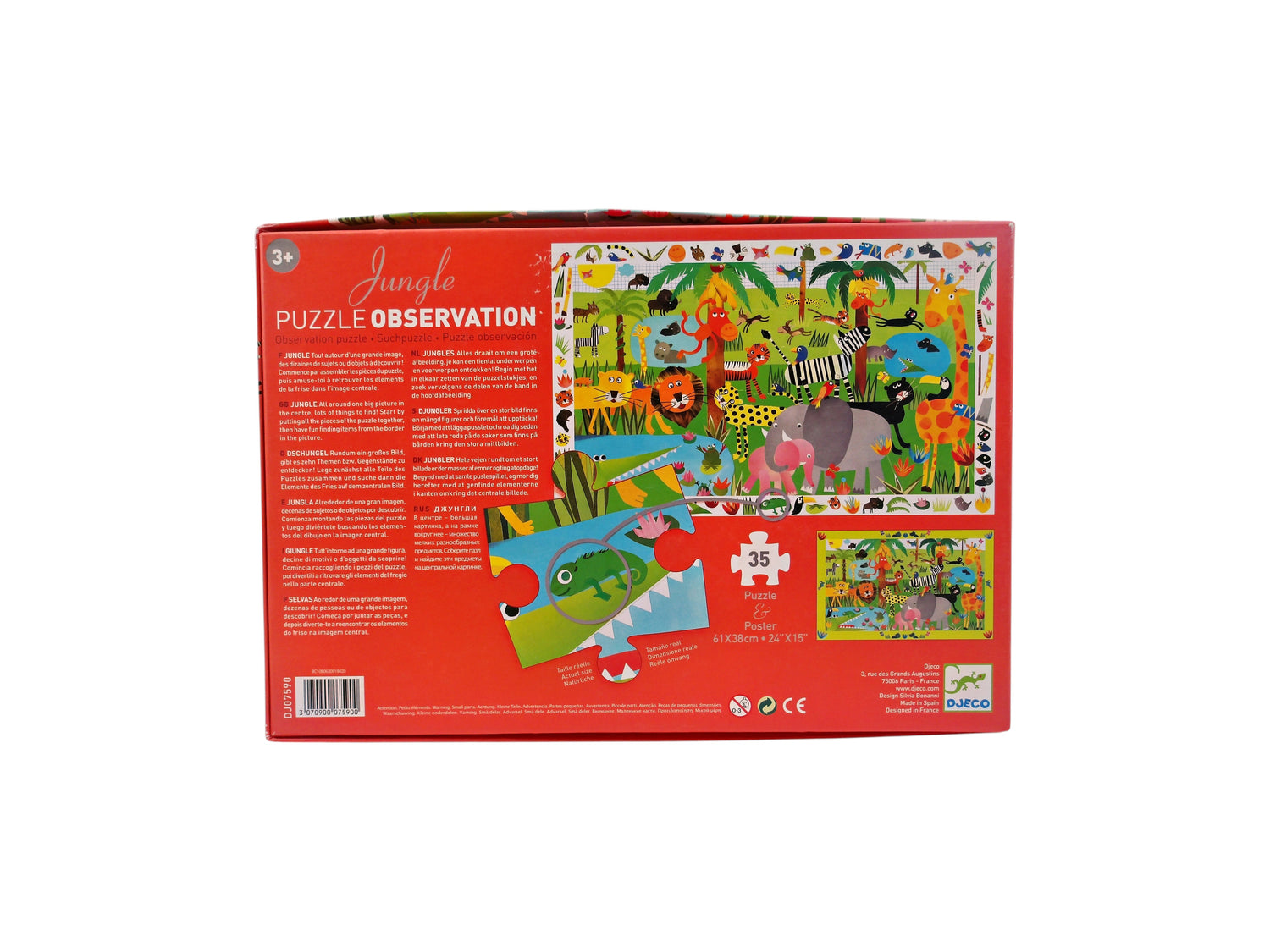 Puzzle observation - La jungle - 35 pièces
