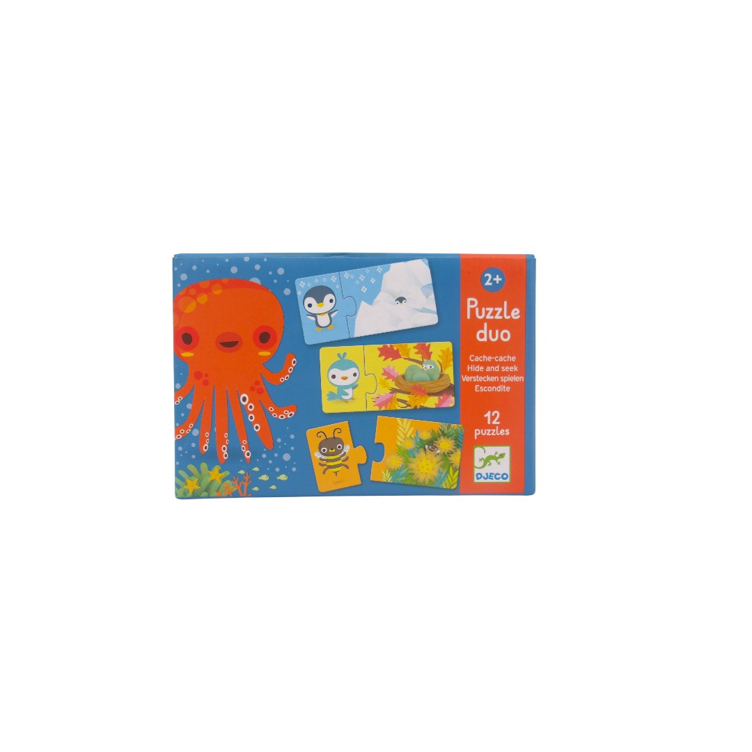 Puzzle Duo - Cache-cache 12 x 2 pièces