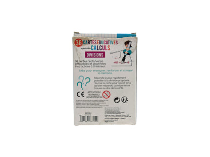 36 Cartes éducatives spéciales calculs - Divisions