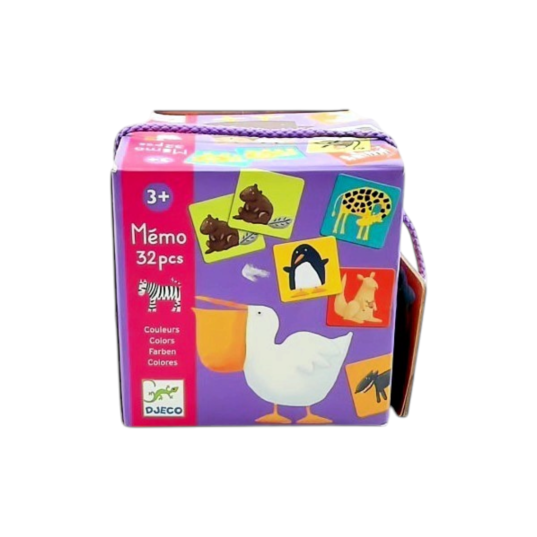 Jeu mémo - Animaux couleurs