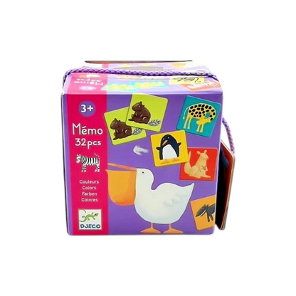 Jeu mémo - Animaux couleurs