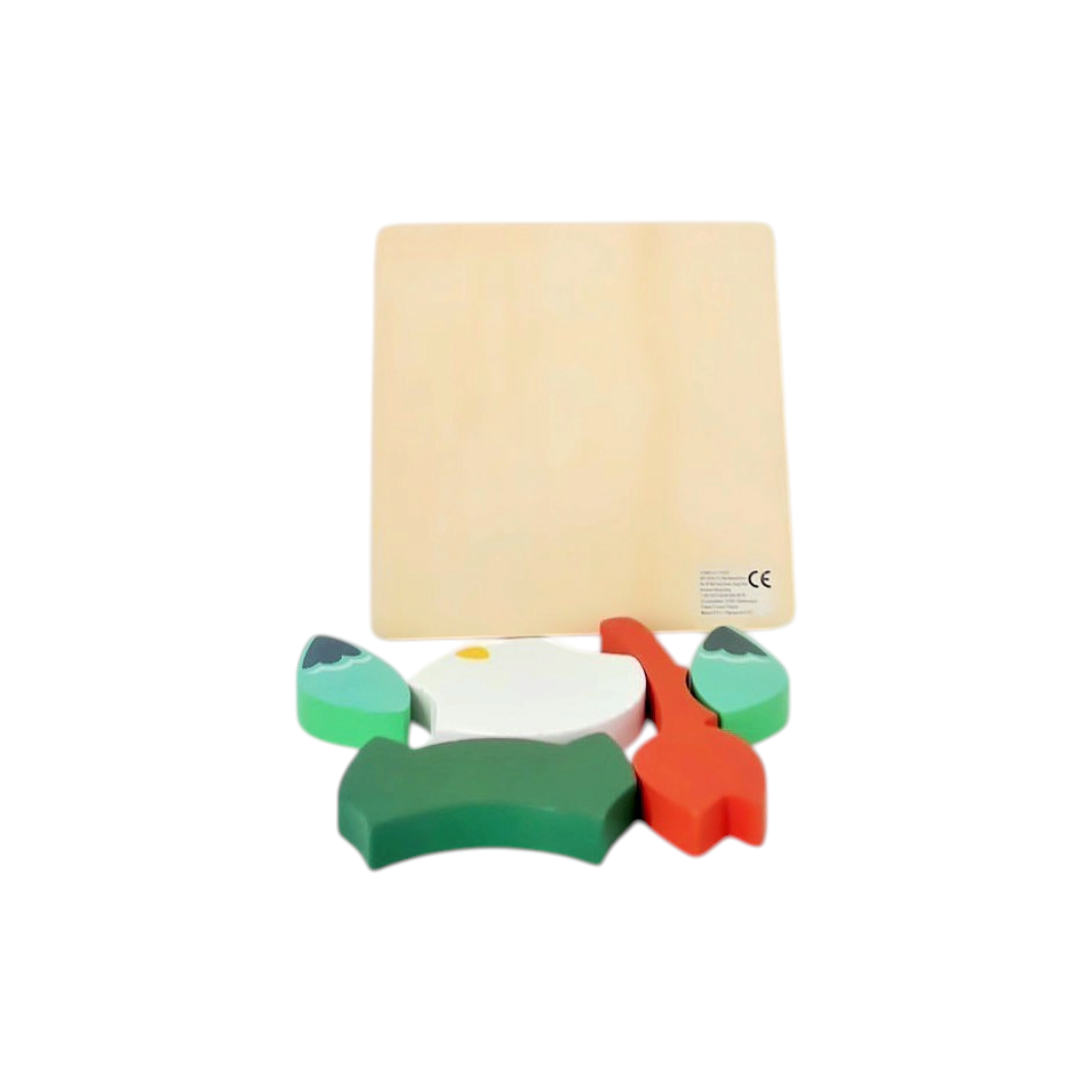 Puzzle en bois - Hibou - 5 pièces