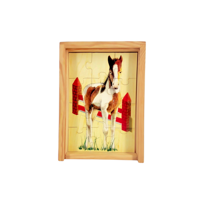 Coffret de puzzles en bois