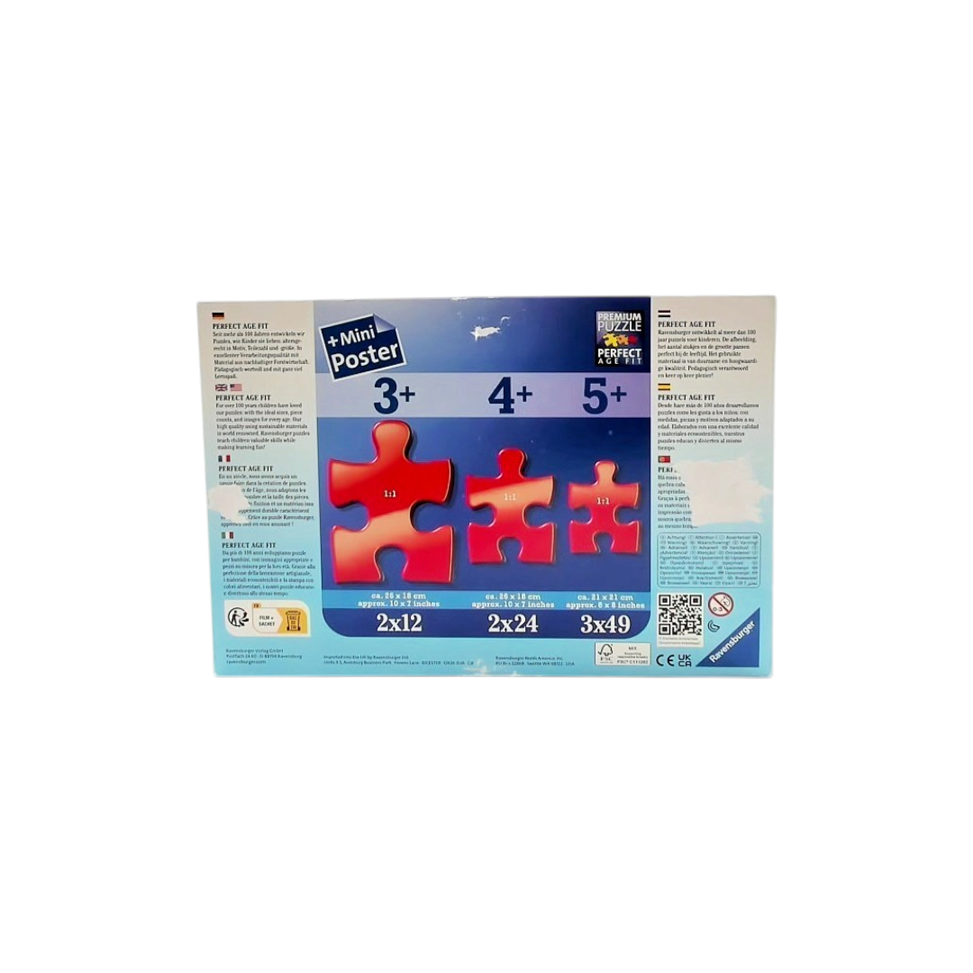 Puzzles - Spider-man en action - 3x49 pièces