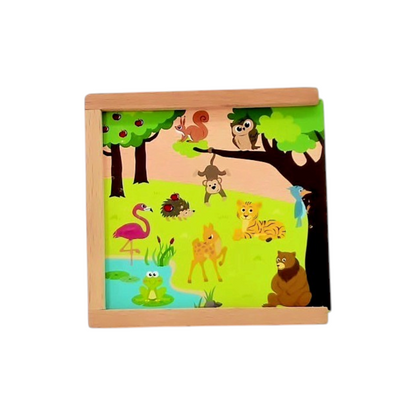 Jeu de mémo en bois - Animaux